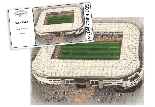 Derby County FC Pride Park Stadium Art Jigsaw Puzzle